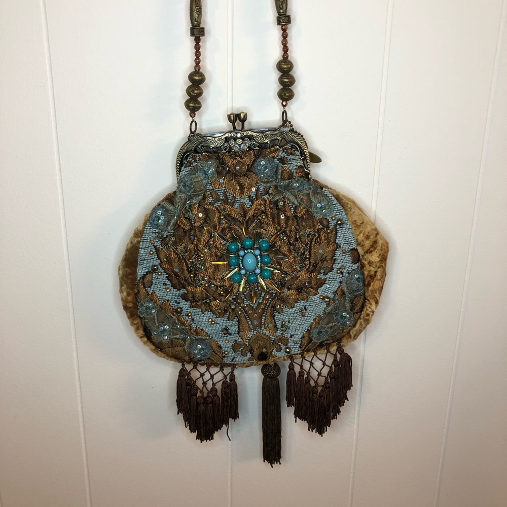 Mary Frances Embroidered Embellished Baroque Style Handbag Purse